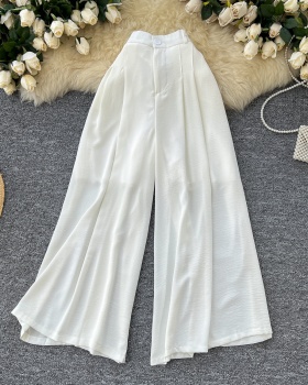 Casual lazy high waist loose culottes for women