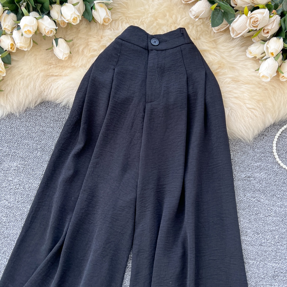 Casual lazy high waist loose culottes for women