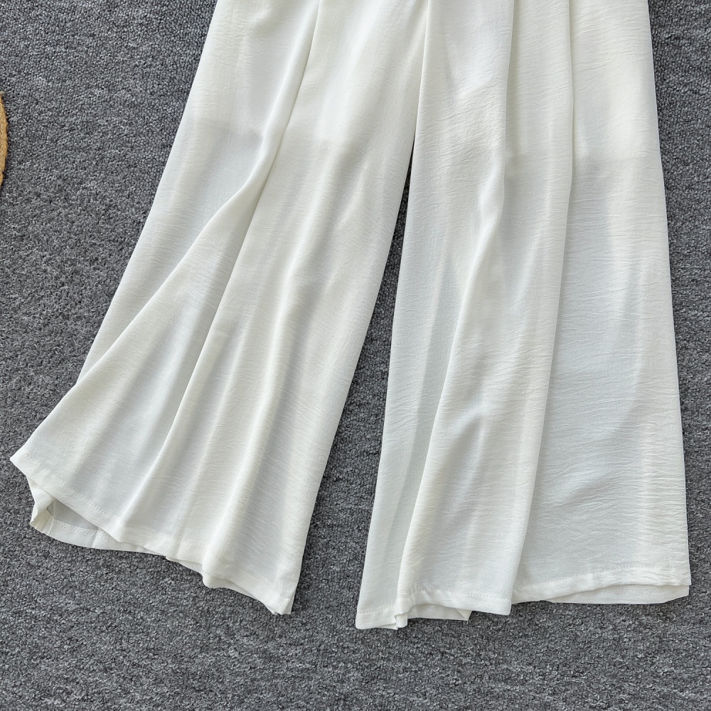 Casual lazy high waist loose culottes for women