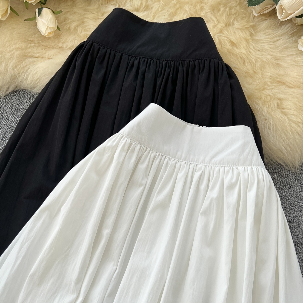 All-match France style long dress A-line skirt for women