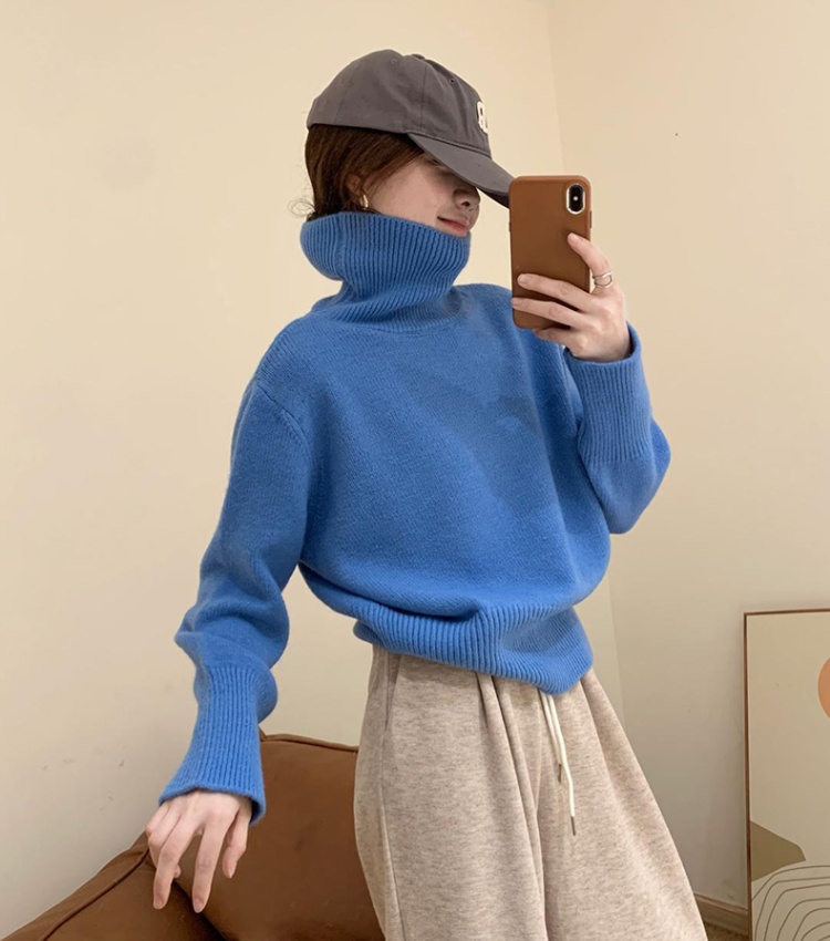 Knitted thick sweater light board slim tops for women