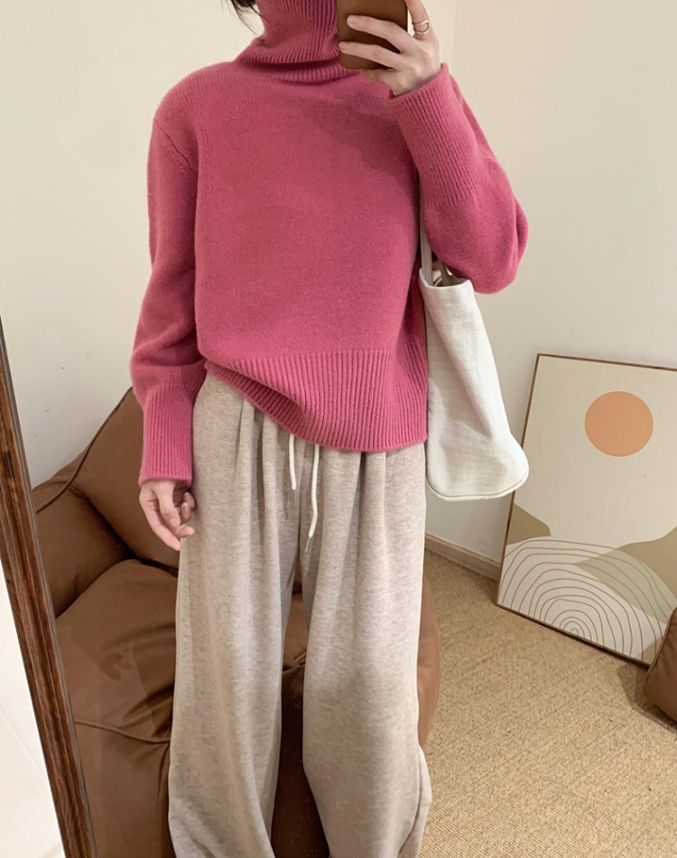 Knitted thick sweater light board slim tops for women