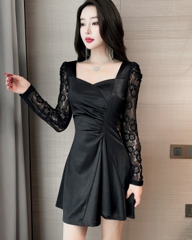 Lace sexy night show fashion temperament slim dress