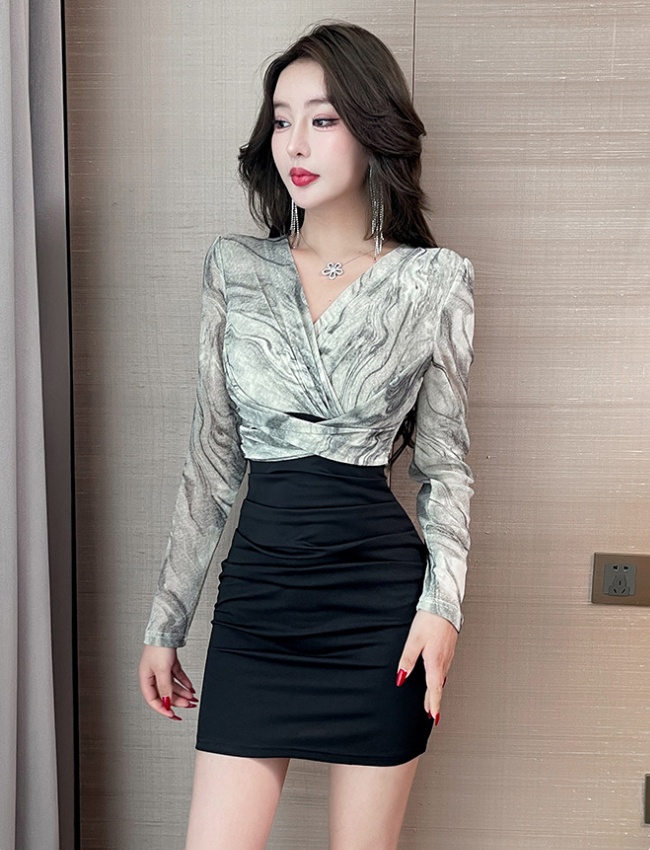 Package hip nightclub autumn and winter dress for women