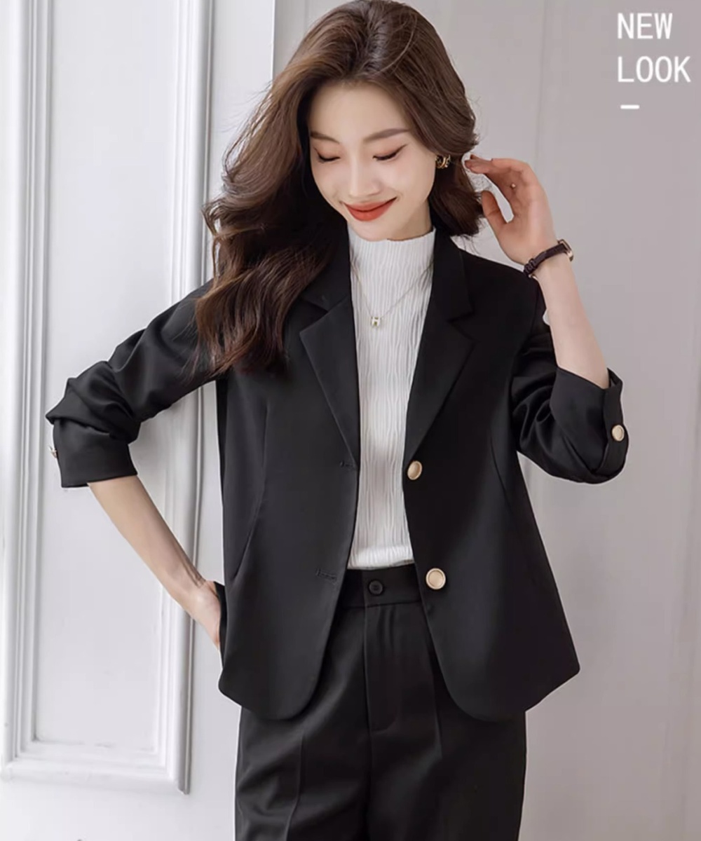 Temperament white business suit overalls coat 2pcs set