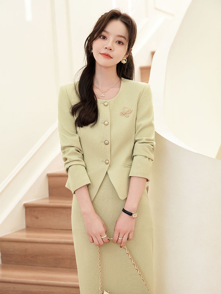 Chanelstyle business suit host skirt 2pcs set for women