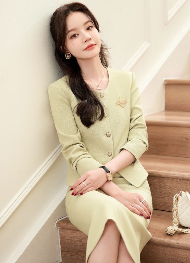 Chanelstyle business suit host skirt 2pcs set for women