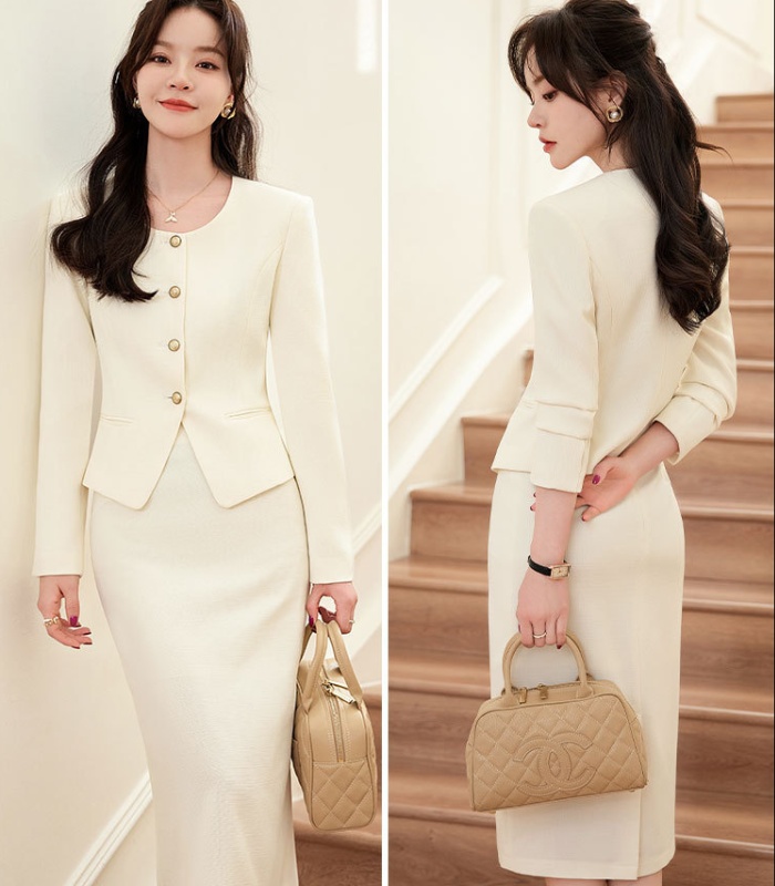 Chanelstyle business suit host skirt 2pcs set for women