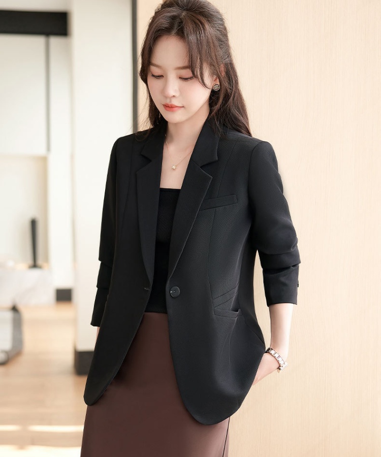 Casual fashionable spring coat temperament black tops