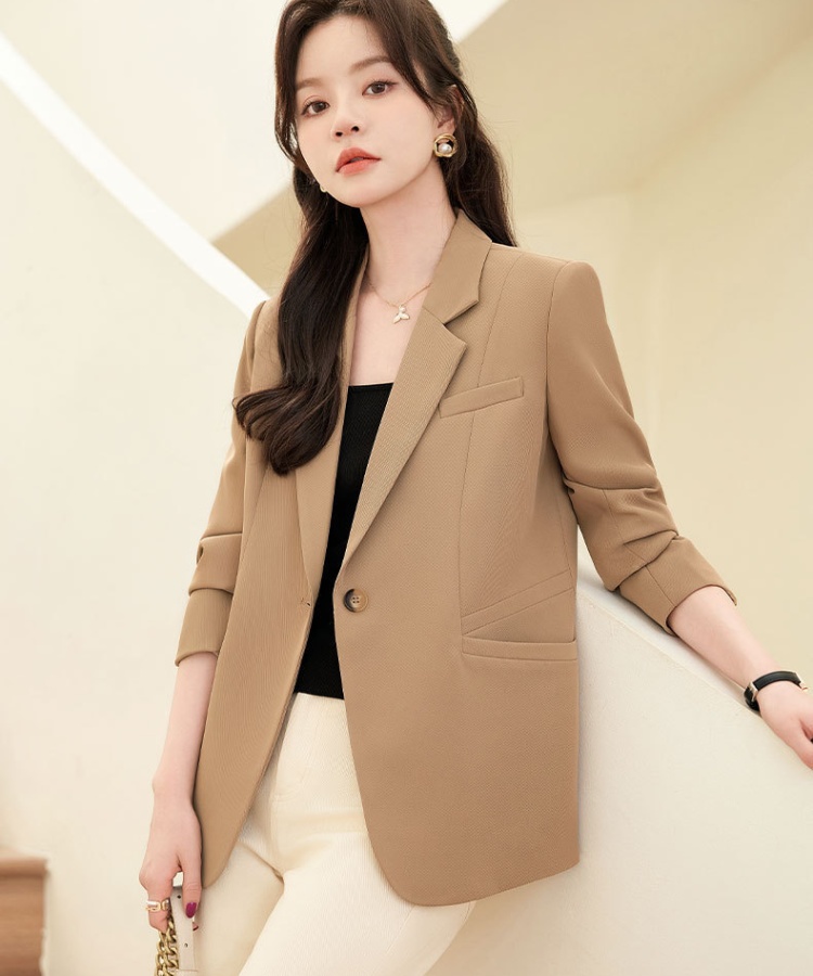 Casual fashionable spring coat temperament black tops