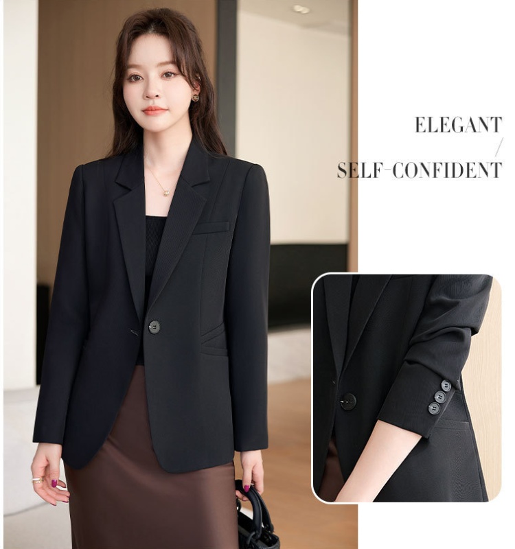 Casual fashionable spring coat temperament black tops