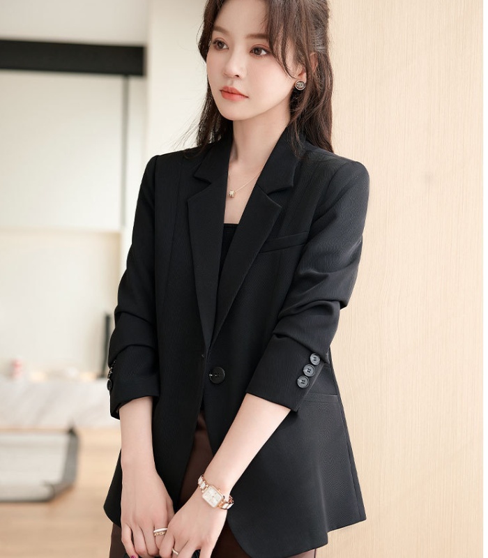 Casual fashionable spring coat temperament black tops