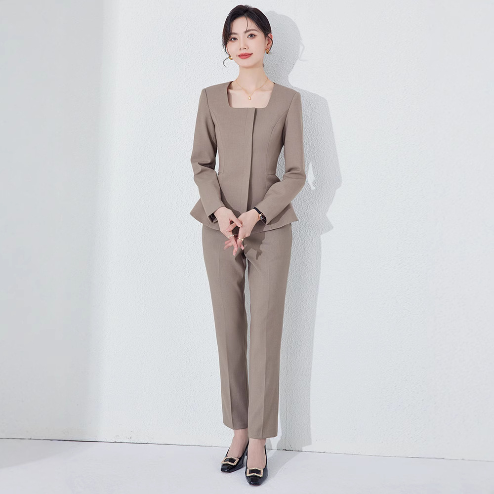 Spring and autumn casual pants business suit 2pcs set