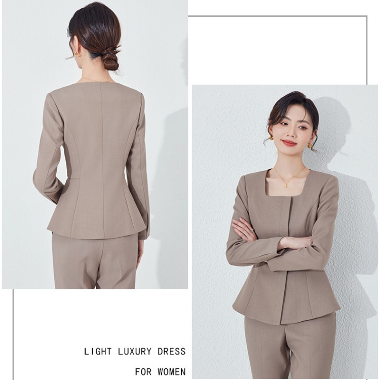 Spring and autumn casual pants business suit 2pcs set