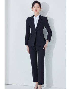 Temperament coat slim suit pants 2pcs set for women