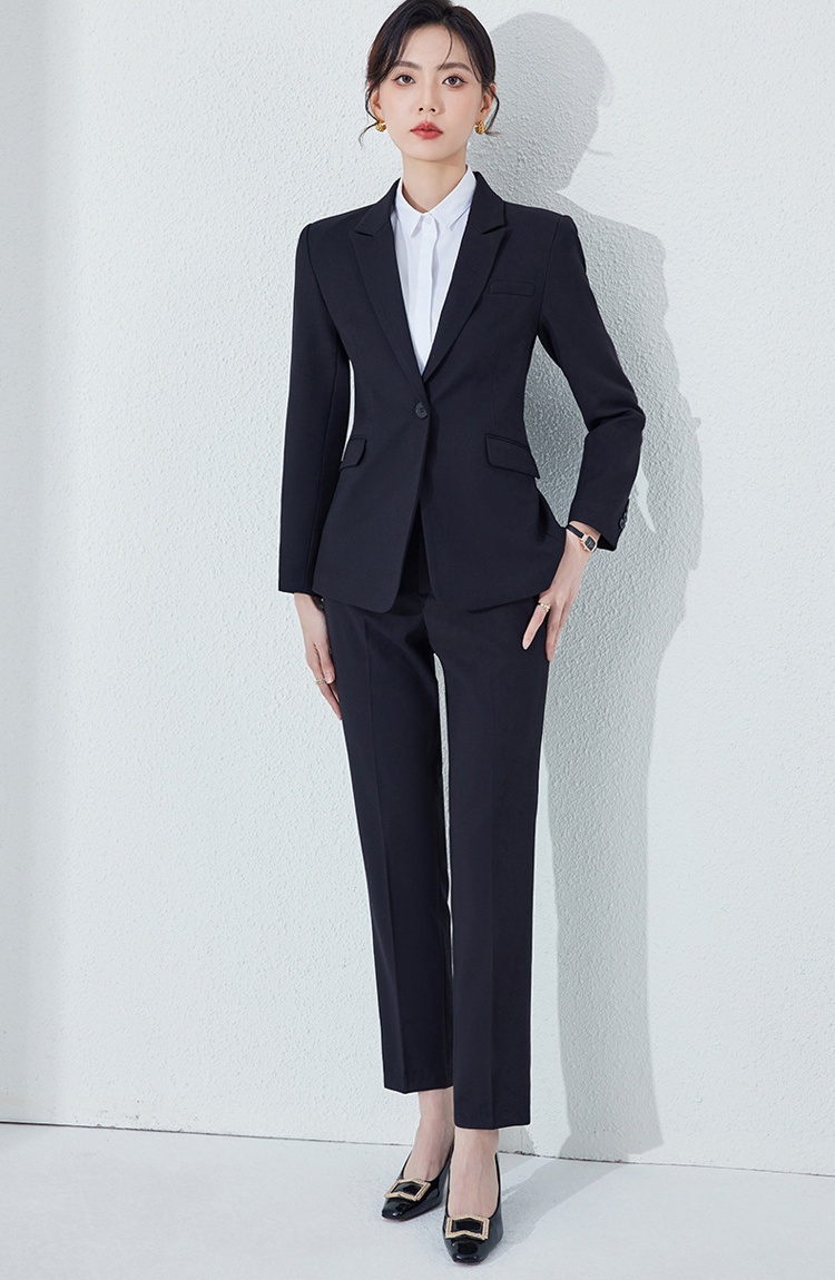 Temperament coat slim suit pants 2pcs set for women