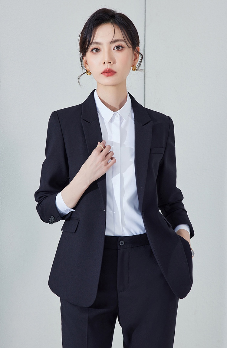 Temperament coat slim suit pants 2pcs set for women