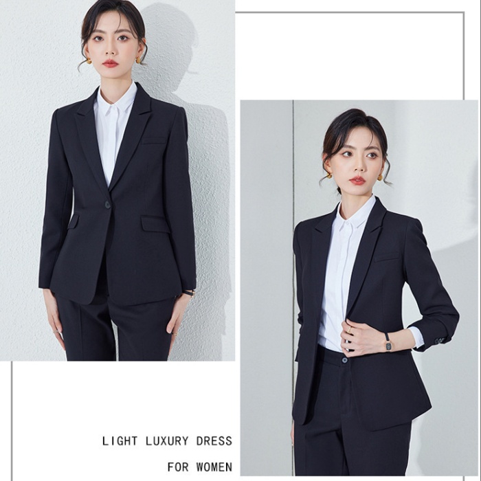 Temperament coat slim suit pants 2pcs set for women