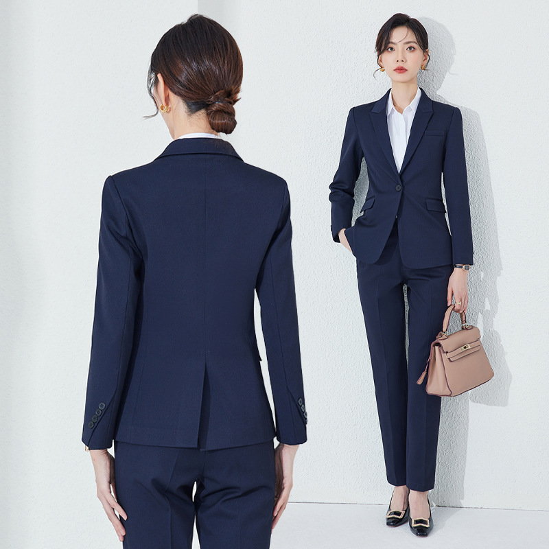 Temperament coat slim suit pants 2pcs set for women