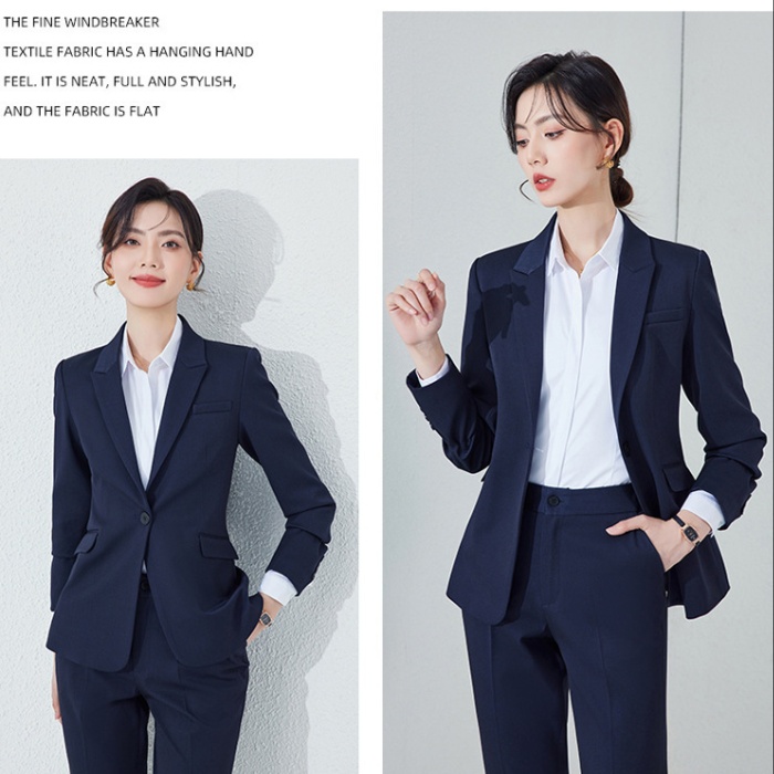 Temperament coat slim suit pants 2pcs set for women