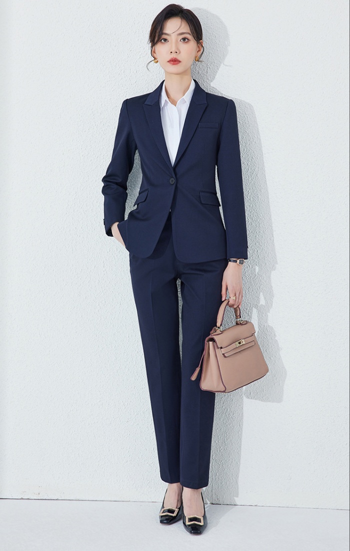 Temperament coat slim suit pants 2pcs set for women