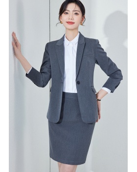 Big student business suit slim coat 2pcs set for women