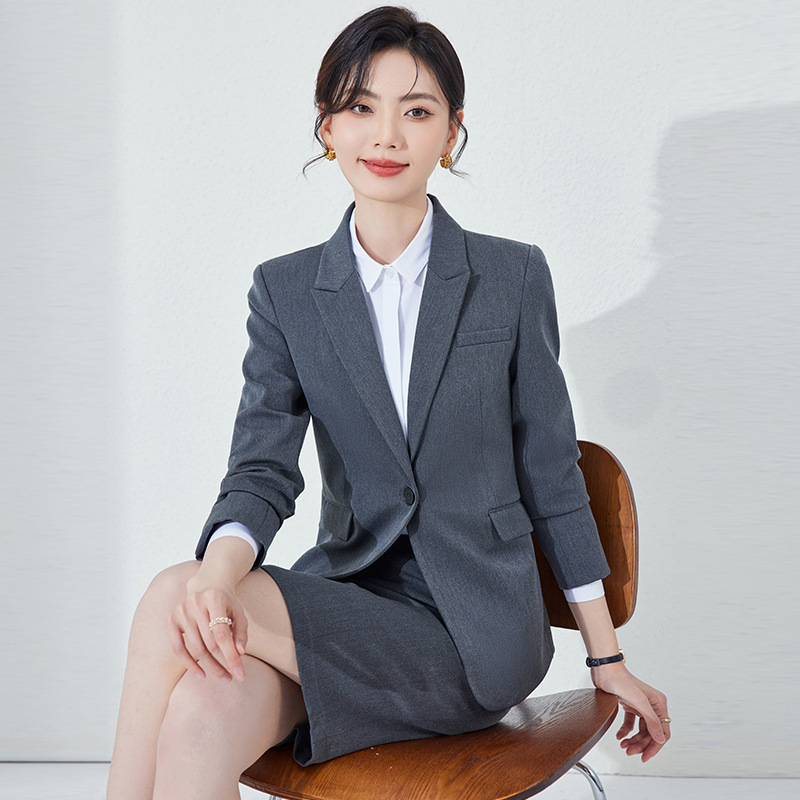 Big student business suit slim coat 2pcs set for women