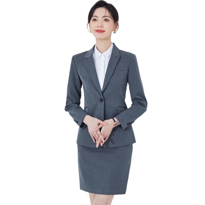 Big student business suit slim coat 2pcs set for women