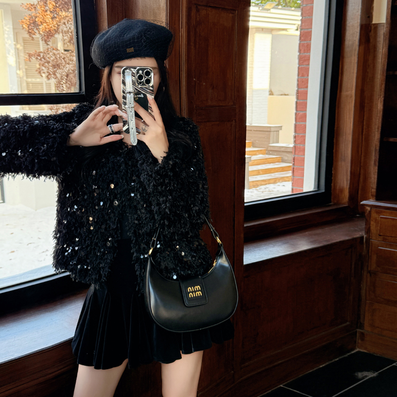 Sequins autumn and winter coat lazy tops for women