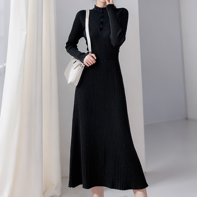 Slim dress autumn and winter long dress for women