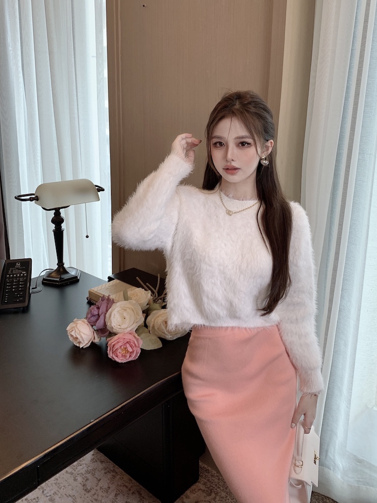 All-match short sweet tender sweater for women