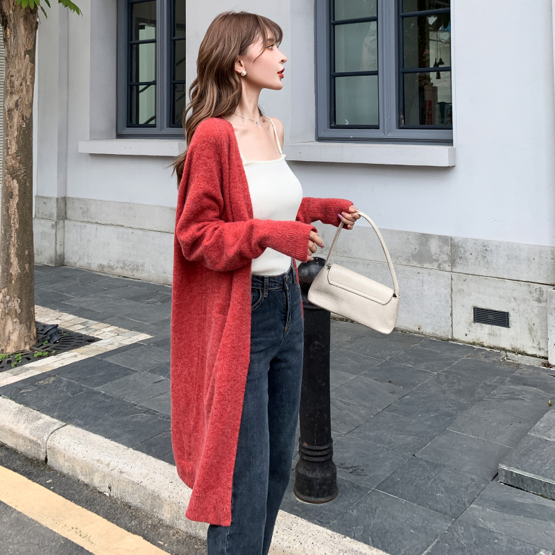 Long thin coat spring and autumn cardigan for women