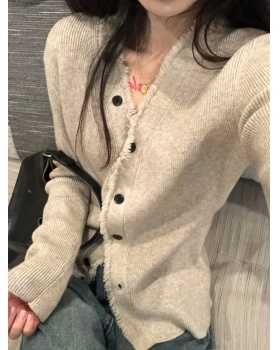 Spring and autumn niche tops unique slim cardigan for women