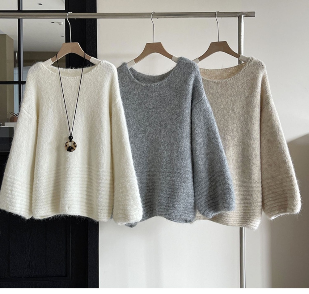 Lantern sleeve sweater unique tops for women