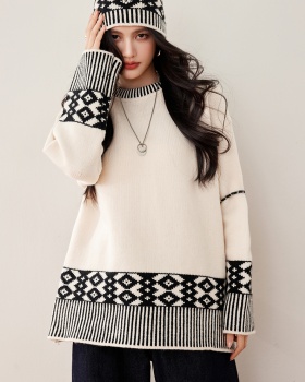 Korean style tops cozy sweater for women