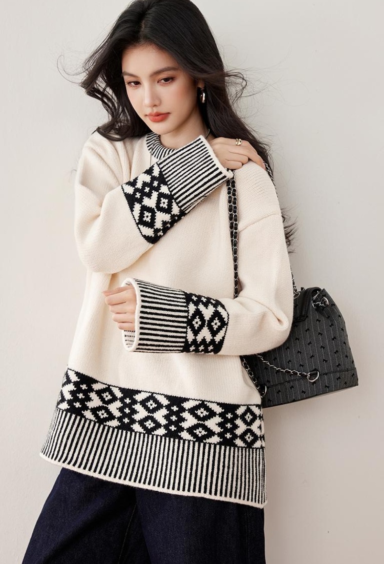 Korean style tops cozy sweater for women