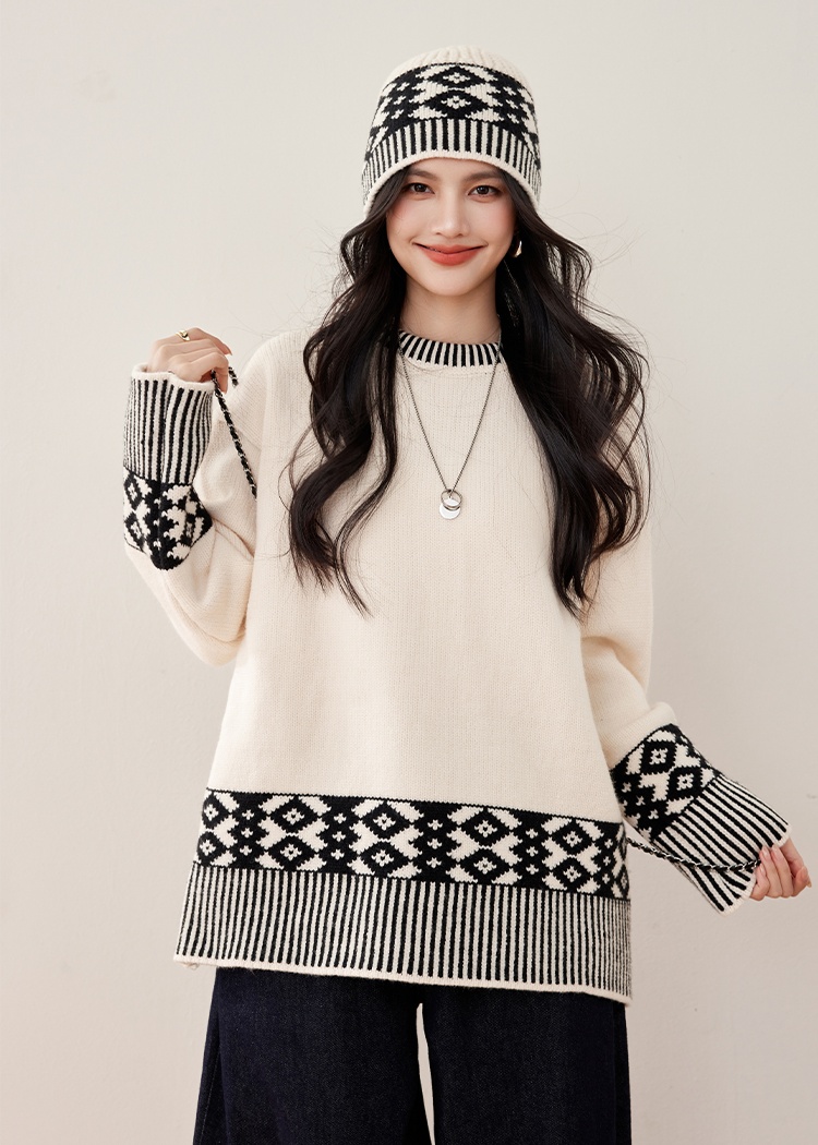 Korean style tops cozy sweater for women