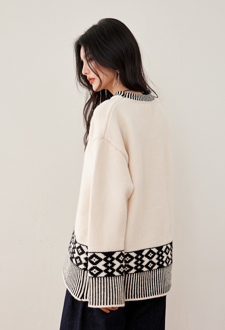 Korean style tops cozy sweater for women