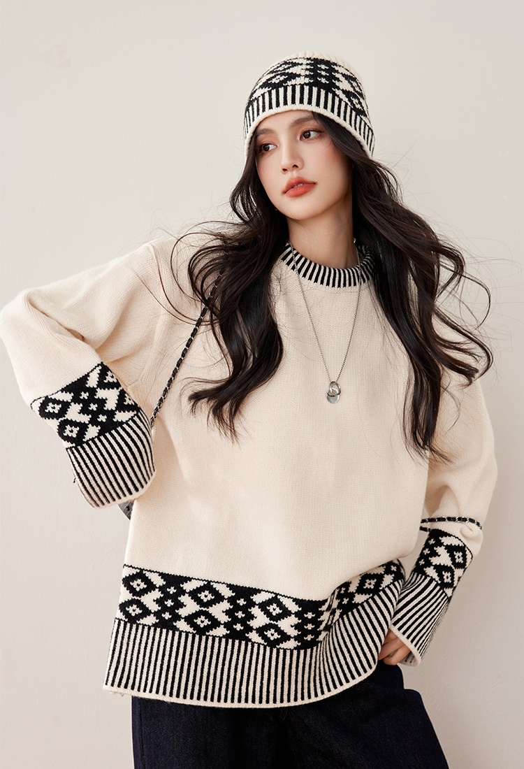 Korean style tops cozy sweater for women