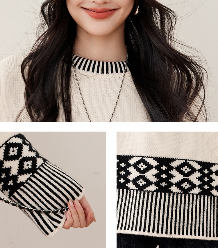 Korean style tops cozy sweater for women