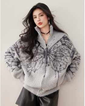 All-match autumn high collar coat fashion loose lazy sweater