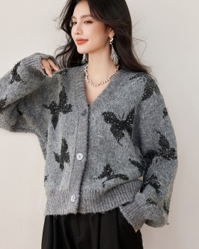 Temperament sweater elegant cardigan for women