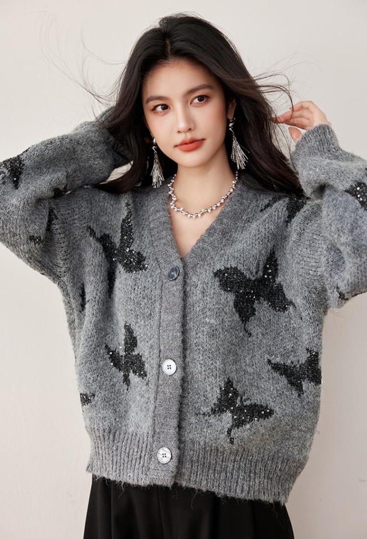 Temperament sweater elegant cardigan for women