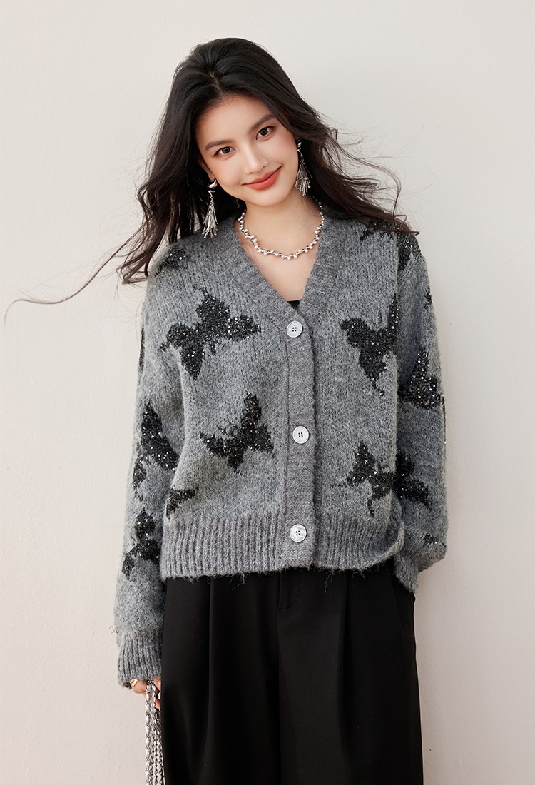 Temperament sweater elegant cardigan for women