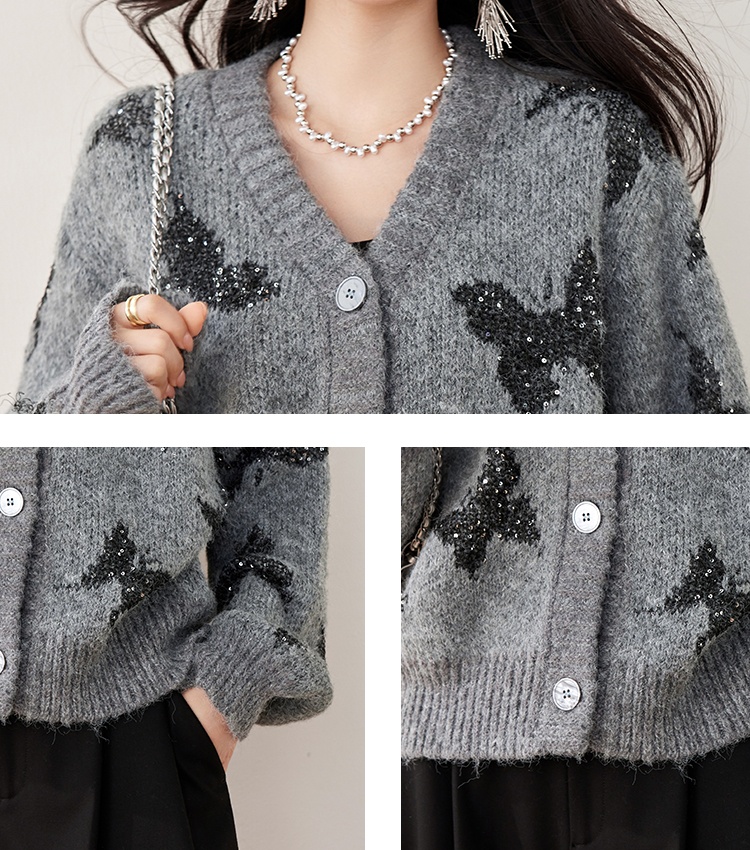 Temperament sweater elegant cardigan for women