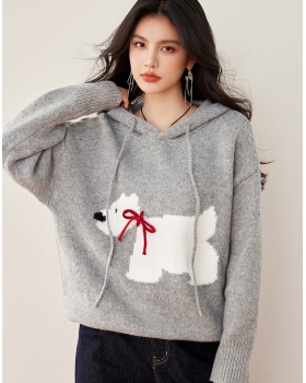 Knitted autumn and winter coat pullover sweater for women