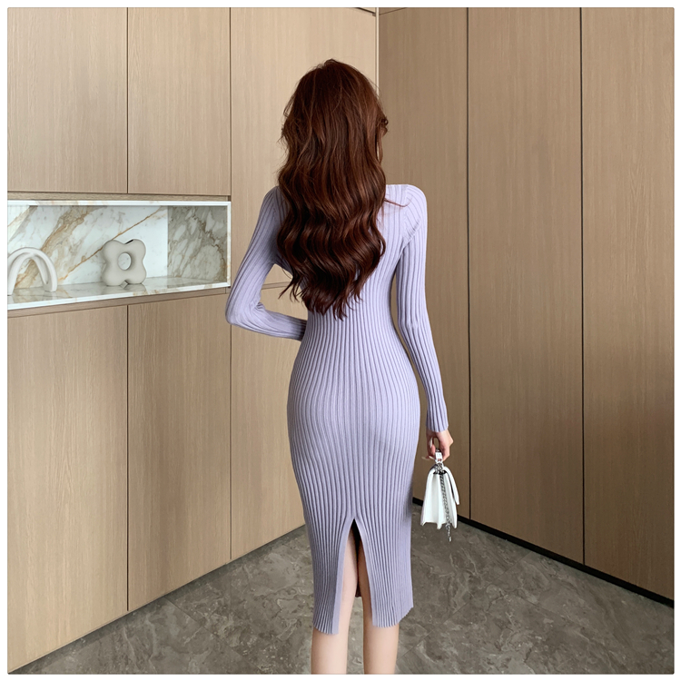 Chinese style slim cheongsam long pearl dress