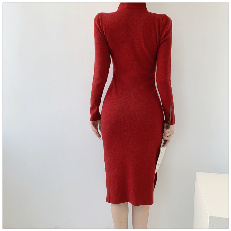 Autumn and winter slim cheongsam inside the ride dress