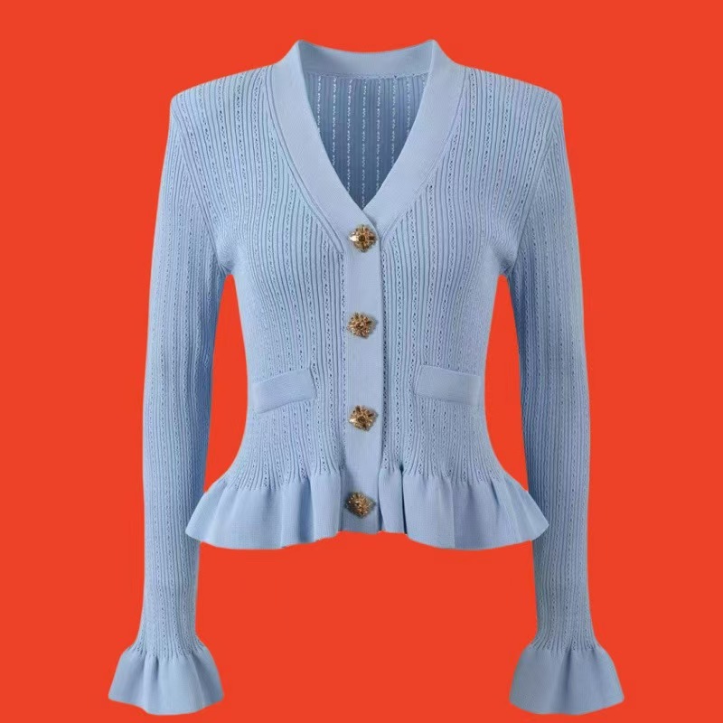 Knitted refinement tops temperament cardigan