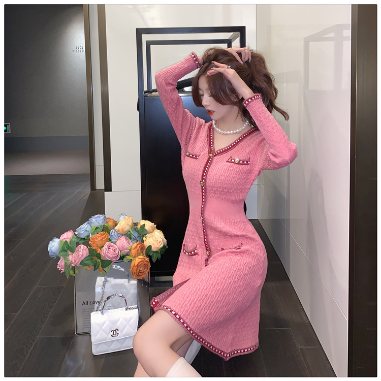 Small fellow bottoming slim temperament dress